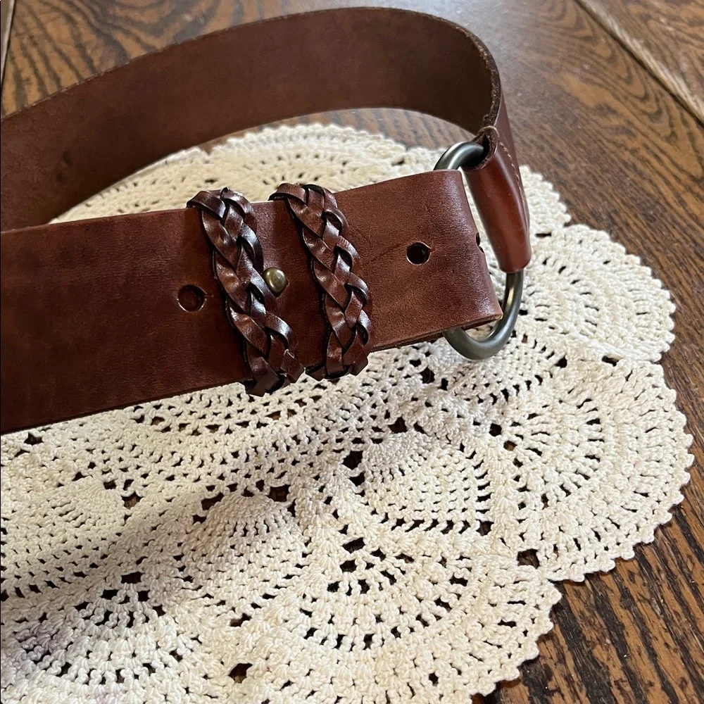 Abercrombie & Fitch Dark wide Brown Leather Belt